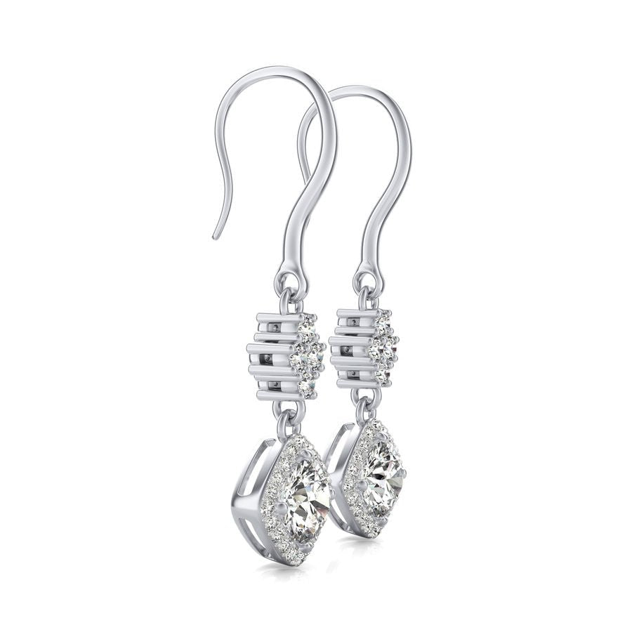 Halo Lever Back Earrings - Jewelry Exchange Center