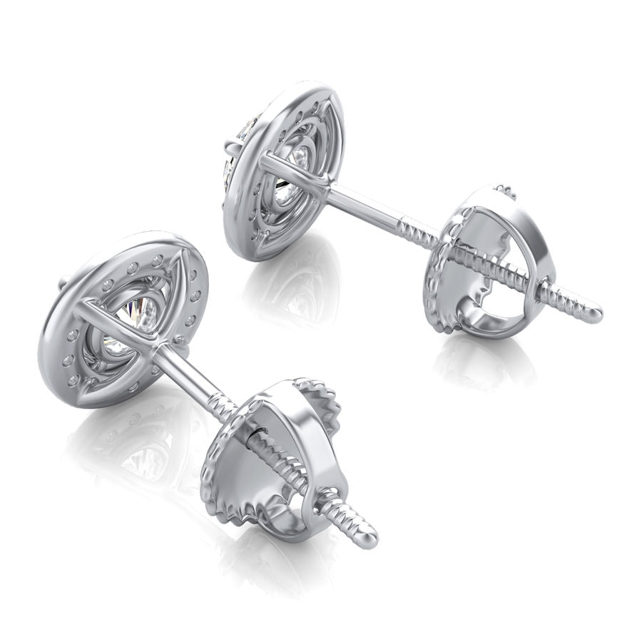 Halo Stud Earrings - Jewelry Exchange Center