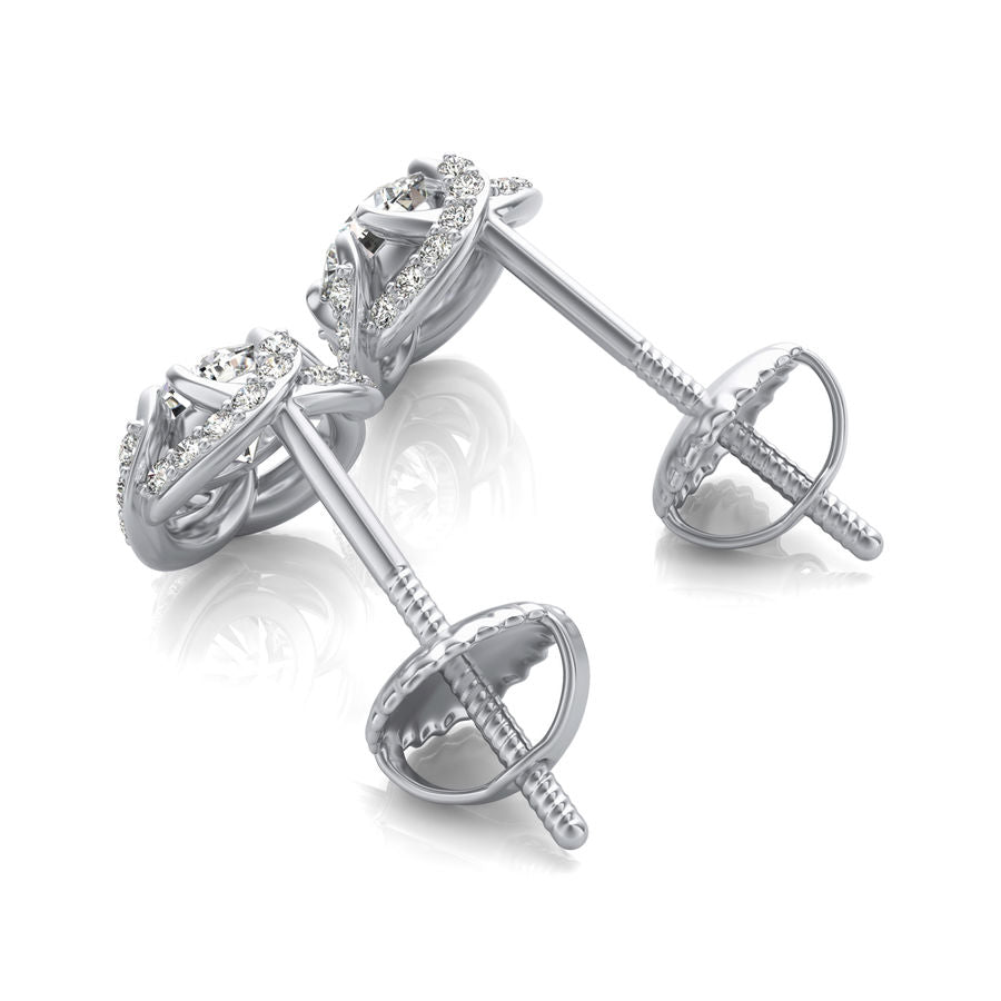 Halo Stud Earrings - Jewelry Exchange Center