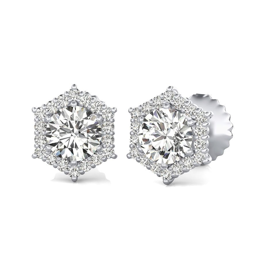 Halo Stud Earrings - Jewelry Exchange Center