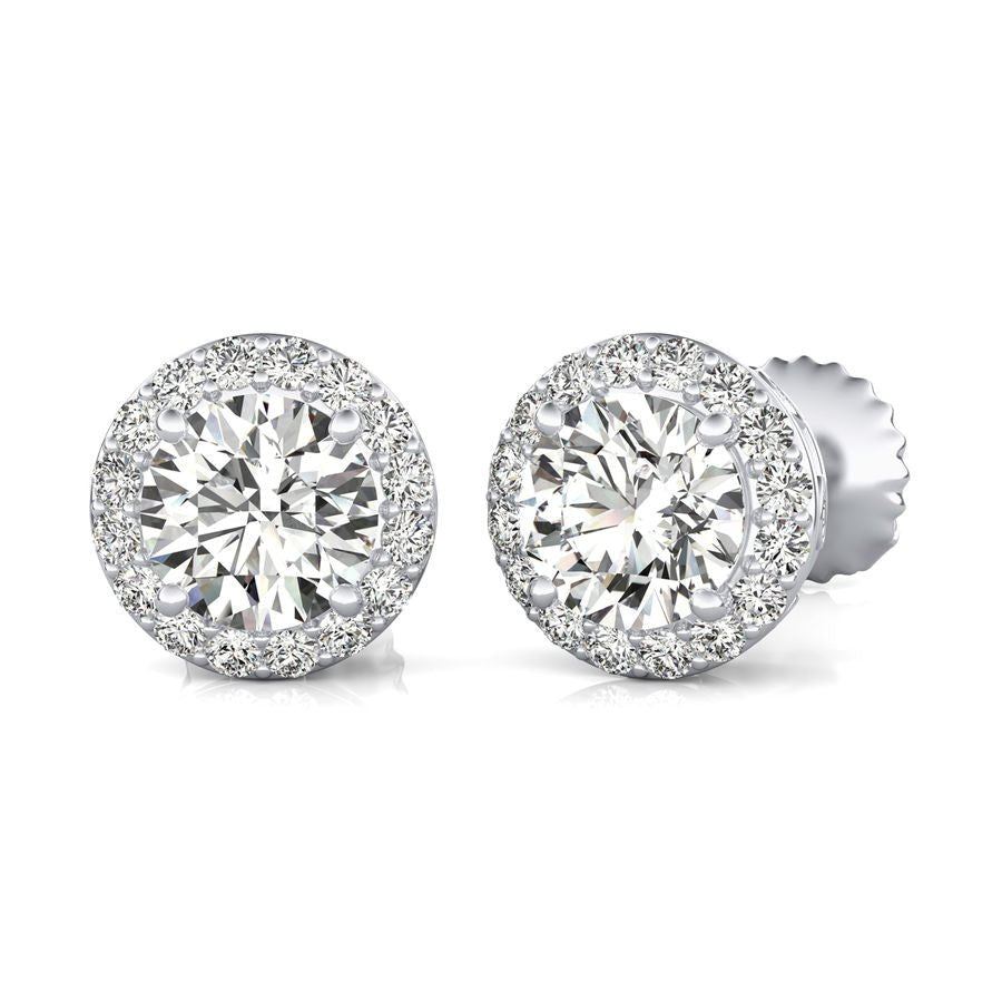 Halo Stud Earrings - Jewelry Exchange Center