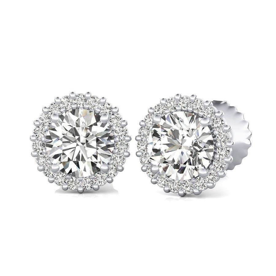Halo Stud Earrings - Jewelry Exchange Center