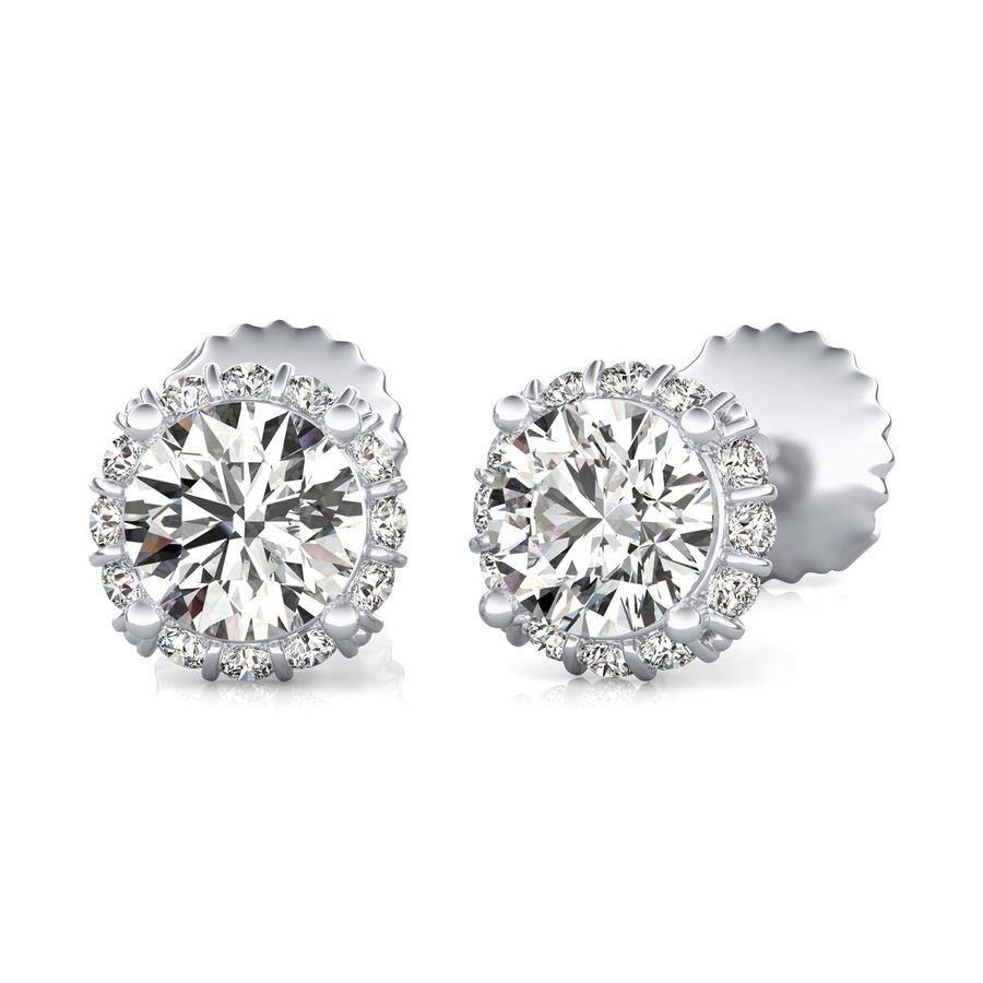 Halo Stud Earrings - Jewelry Exchange Center