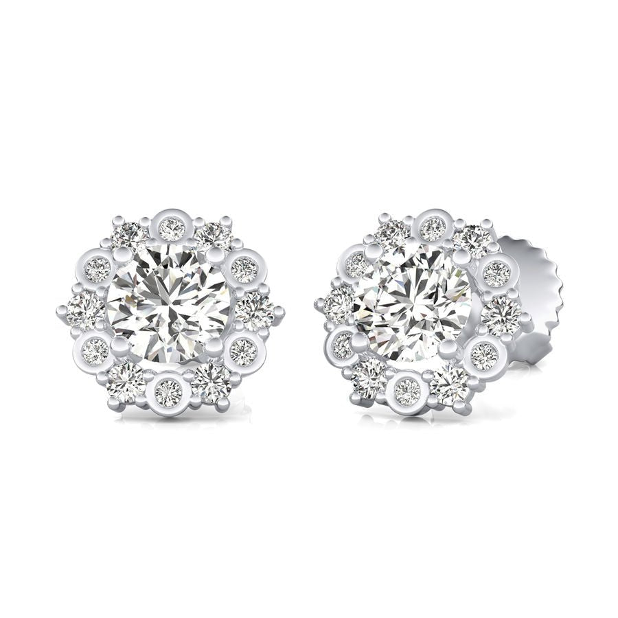 Halo Stud Earrings - Jewelry Exchange Center
