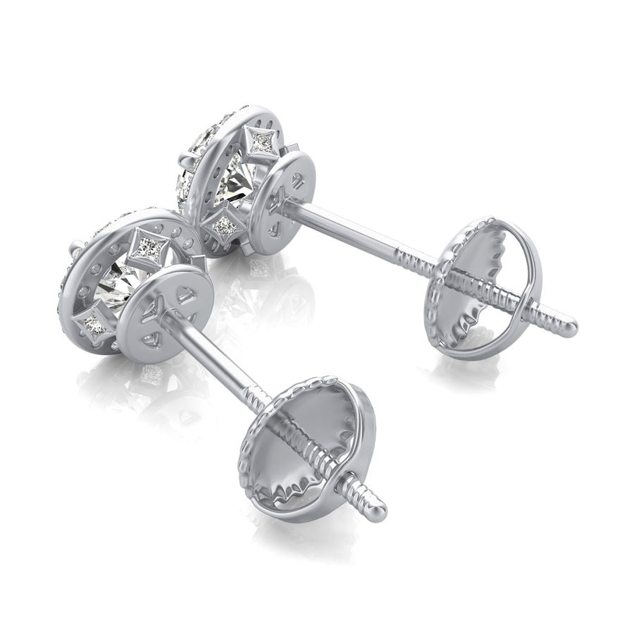 Halo Stud Earrings - Jewelry Exchange Center