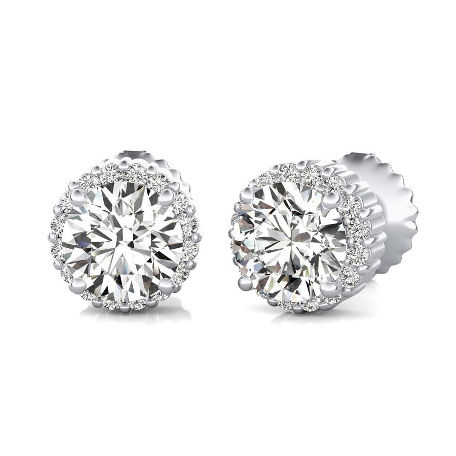 Halo Stud Earrings - Jewelry Exchange Center
