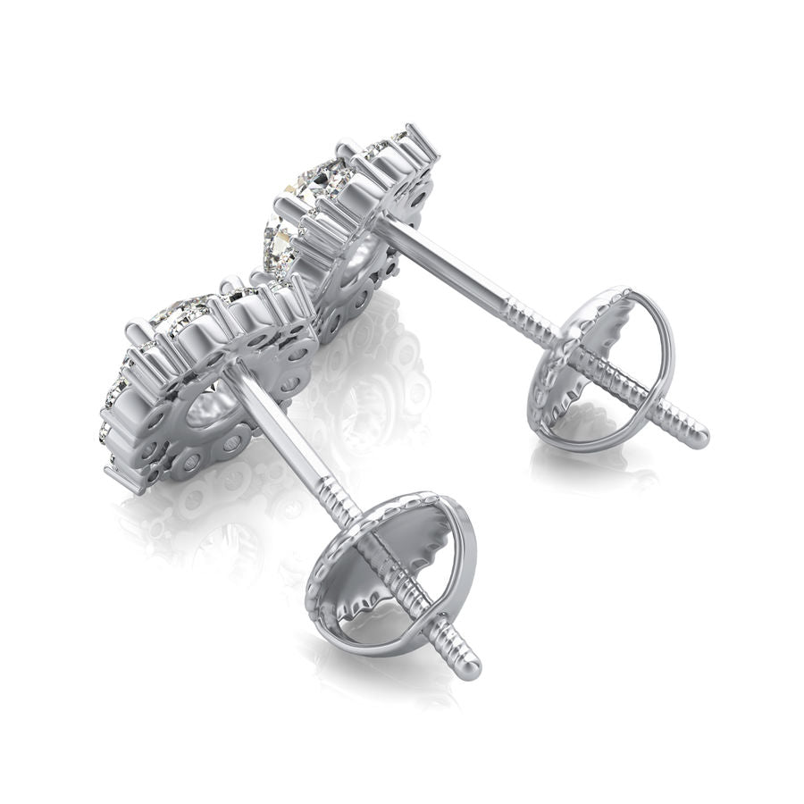 Halo Stud Earrings - Jewelry Exchange Center