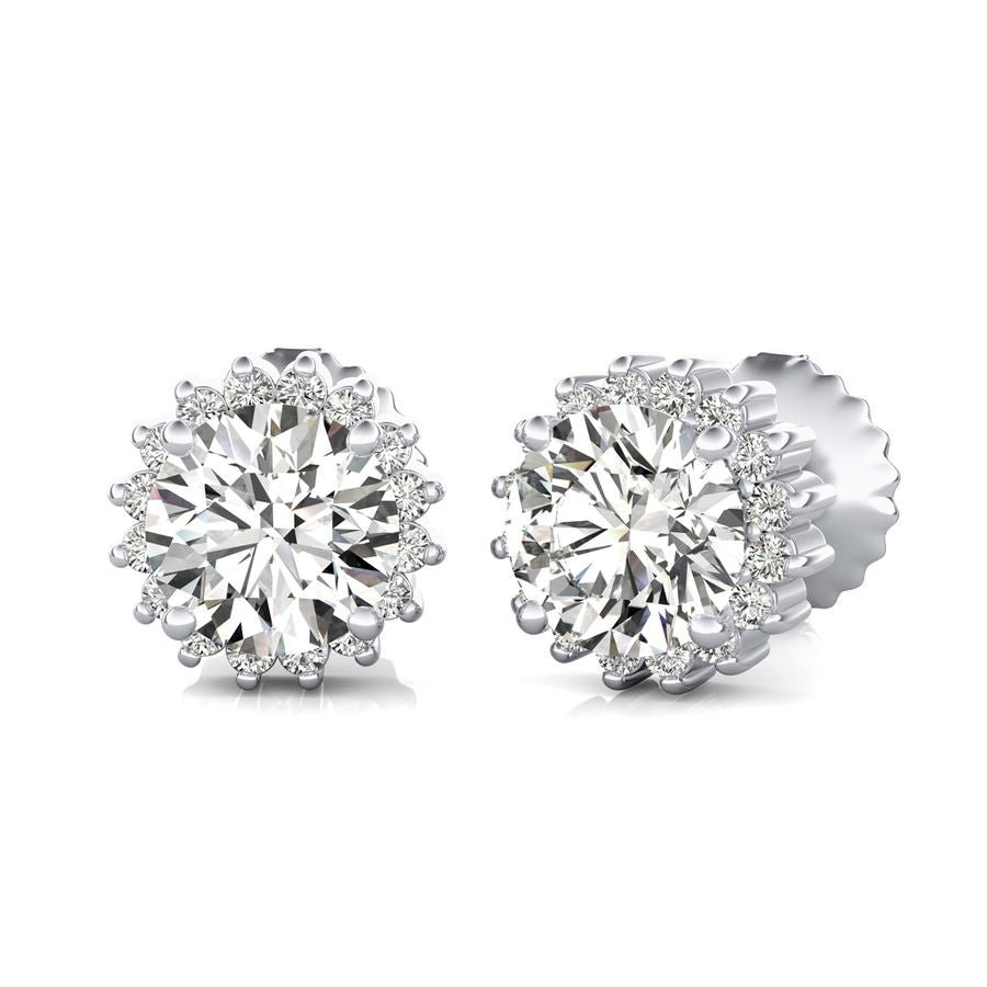 Halo Stud Earrings - Jewelry Exchange Center