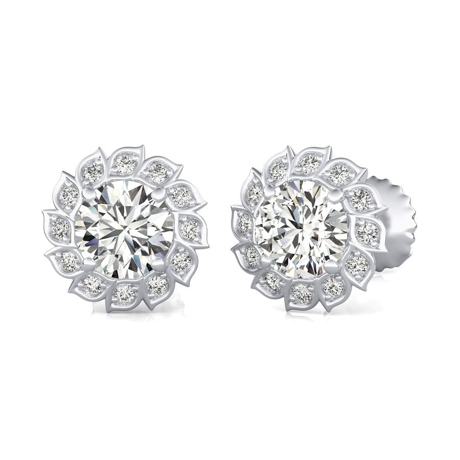 Halo Stud Earrings - Jewelry Exchange Center