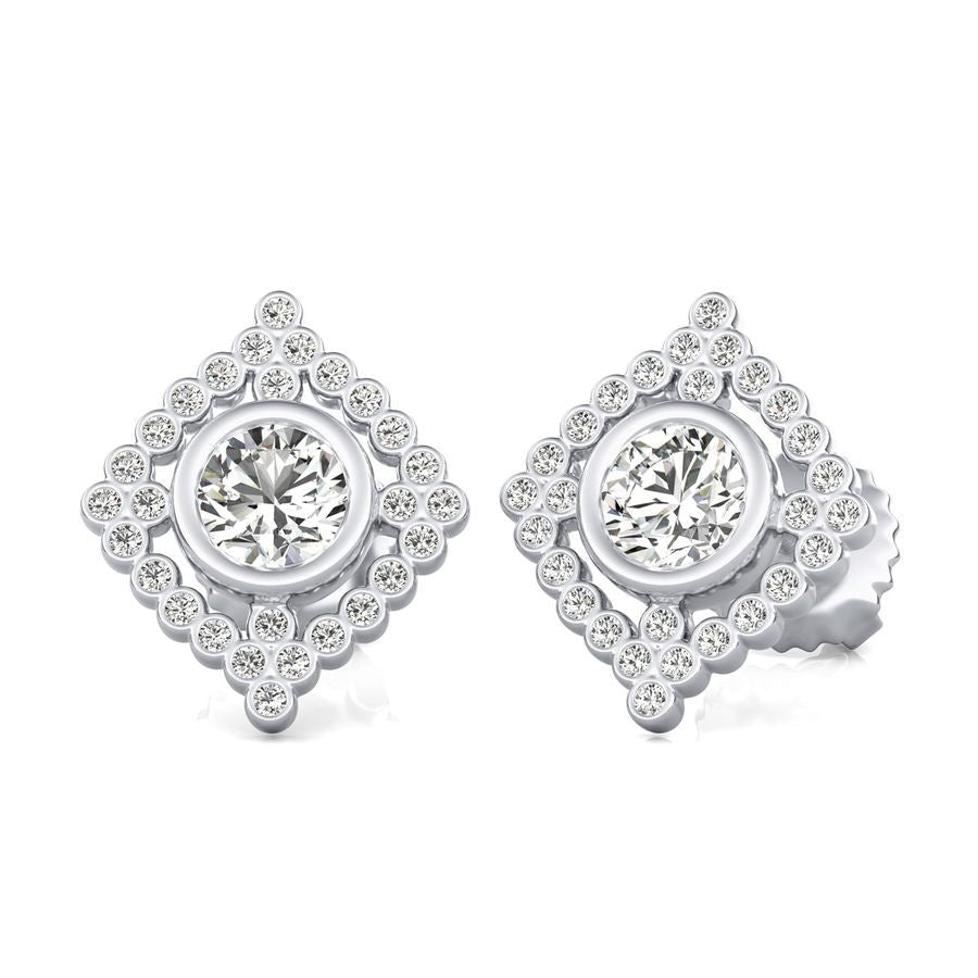 Halo Stud Earrings - Jewelry Exchange Center