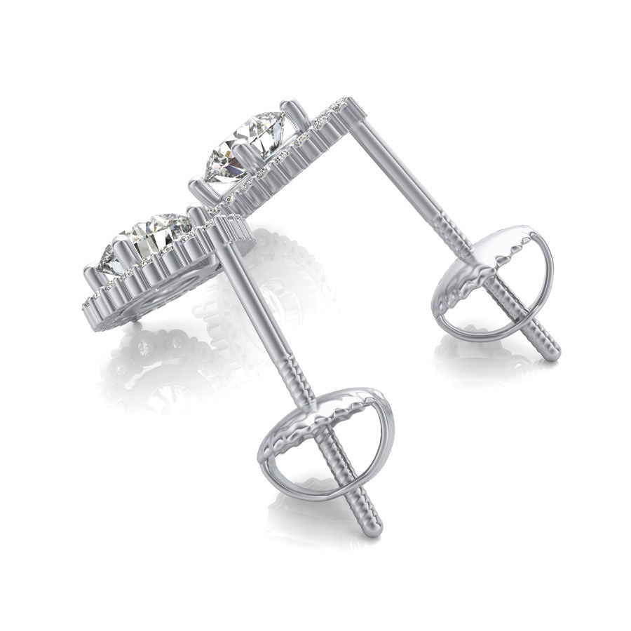 Halo Stud Earrings - Jewelry Exchange Center