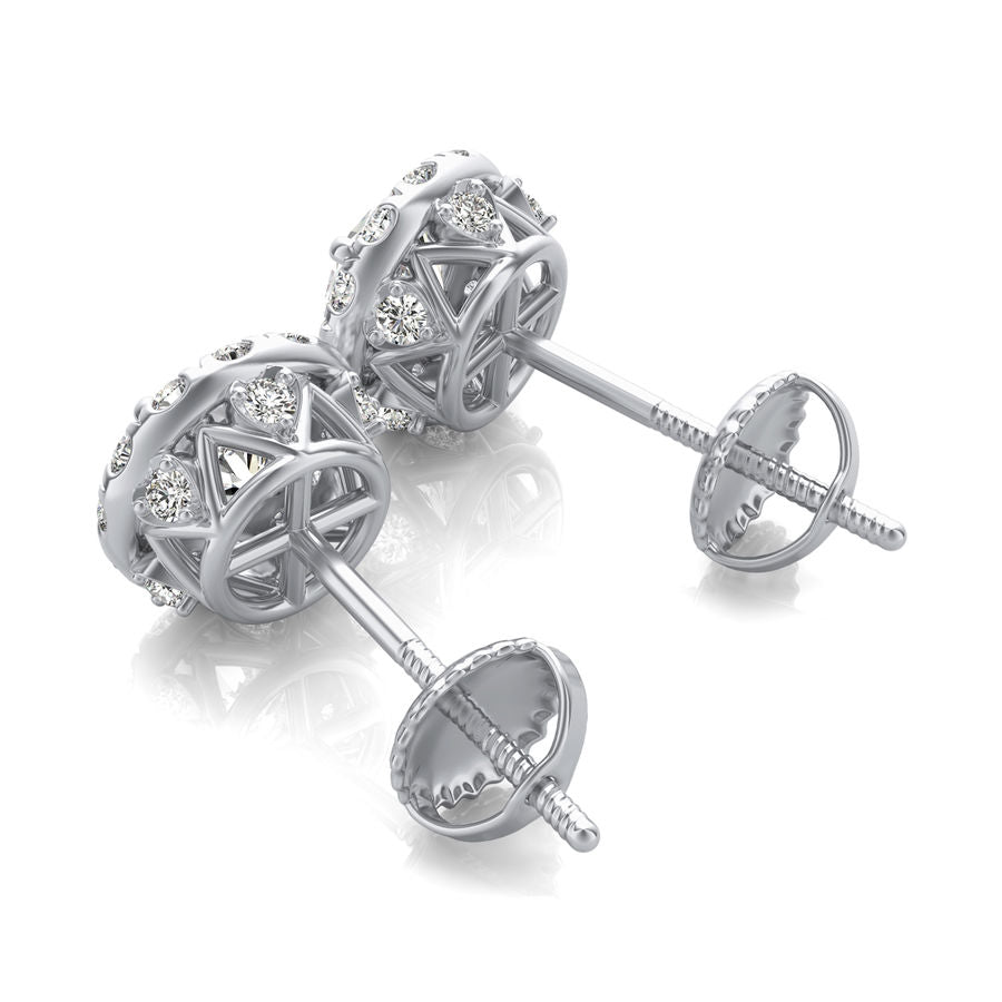 Halo Stud Earrings - Jewelry Exchange Center