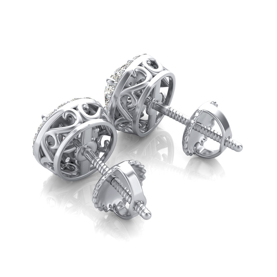 Halo Stud Earrings - Jewelry Exchange Center
