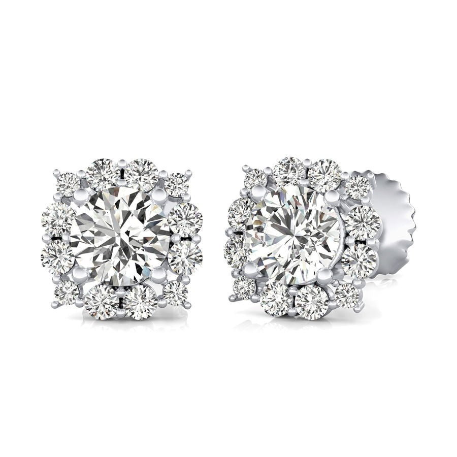 Halo Stud Earrings - Jewelry Exchange Center