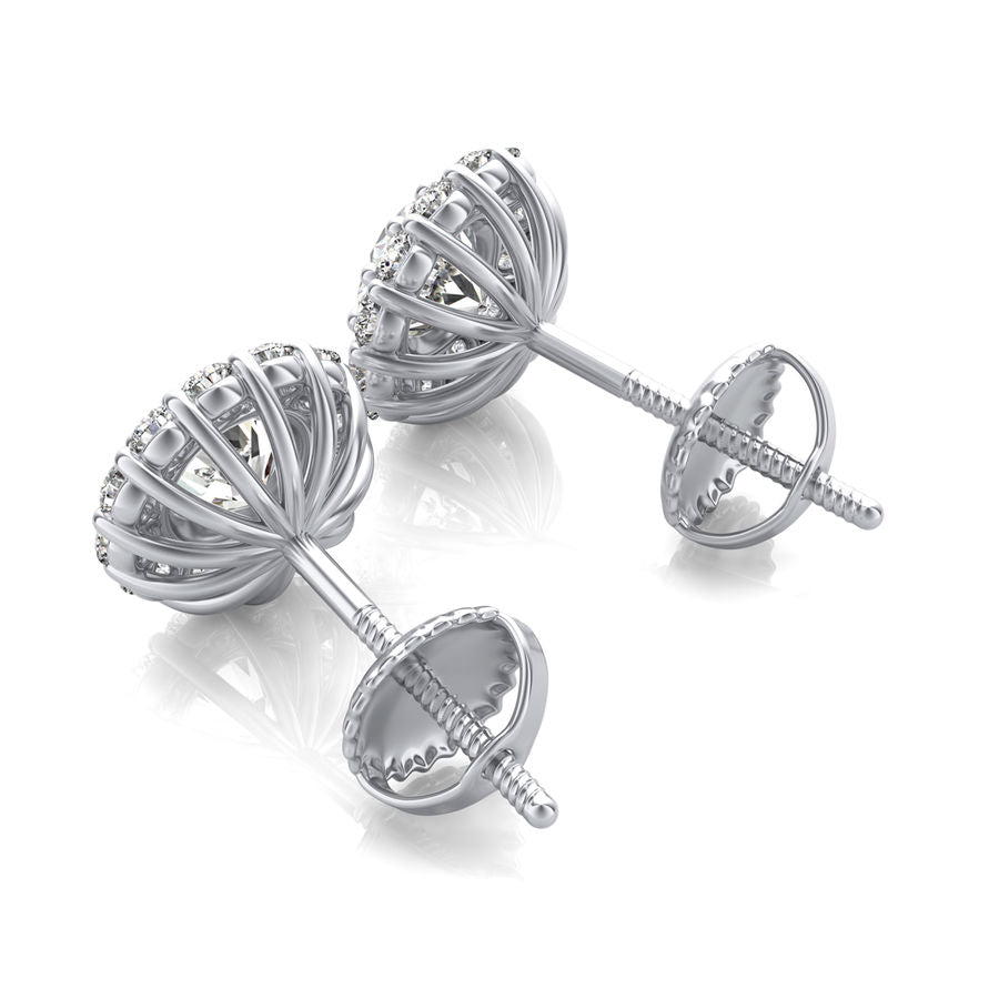 Halo Stud Earrings - Jewelry Exchange Center
