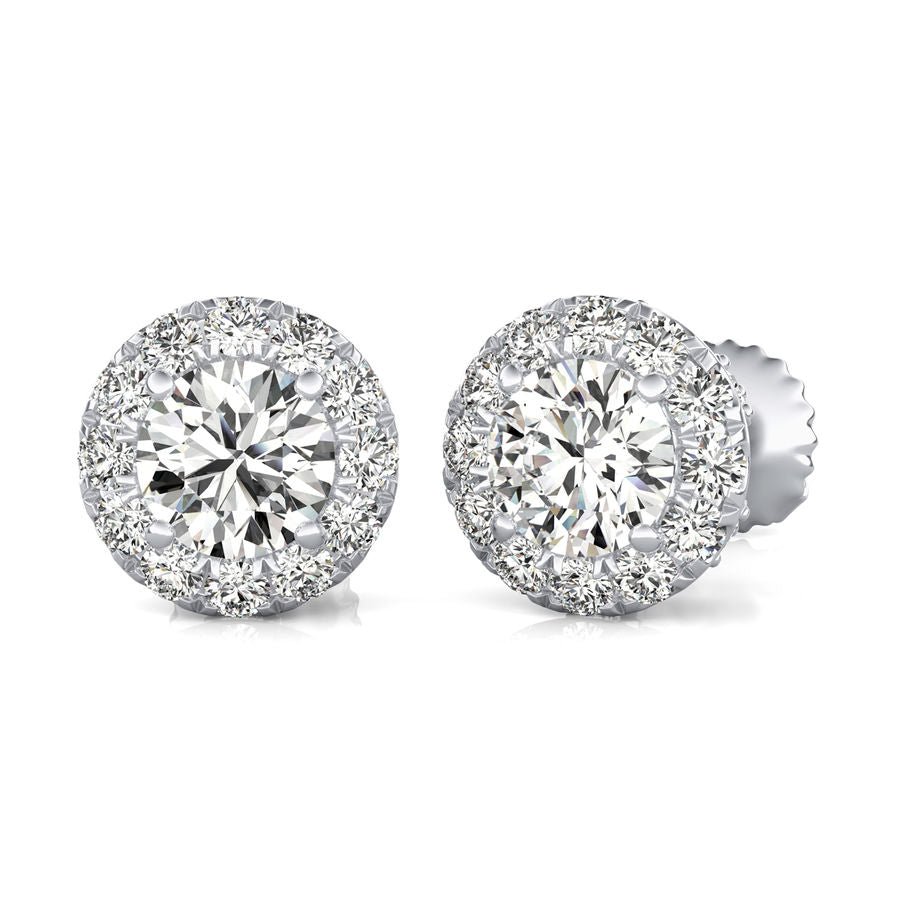 Halo Stud Earrings - Jewelry Exchange Center