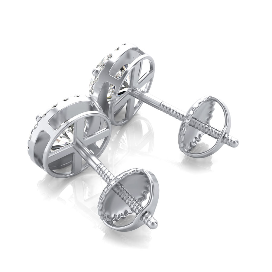 Halo Stud Earrings - Jewelry Exchange Center