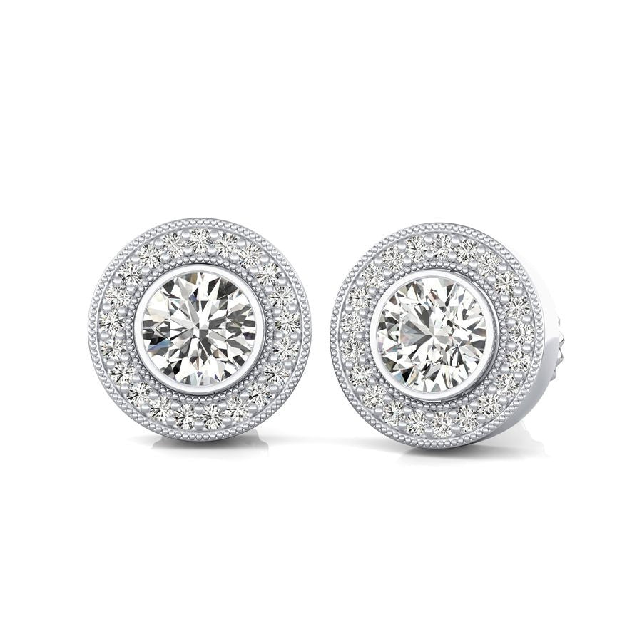 Halo Stud Earrings - Jewelry Exchange Center