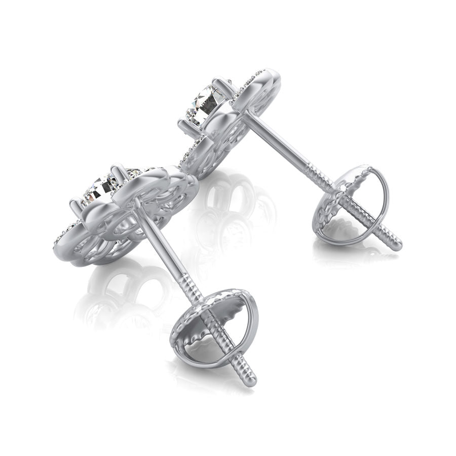 Halo Stud Earrings - Jewelry Exchange Center
