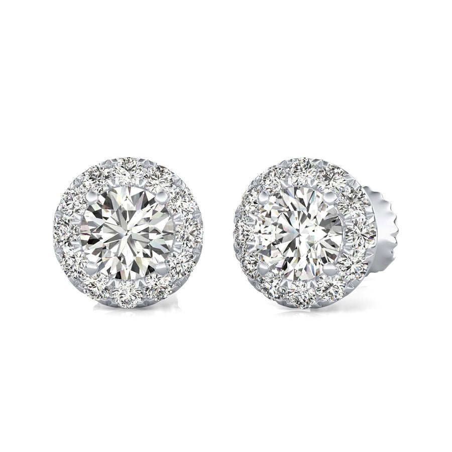 Halo Stud Earrings - Jewelry Exchange Center