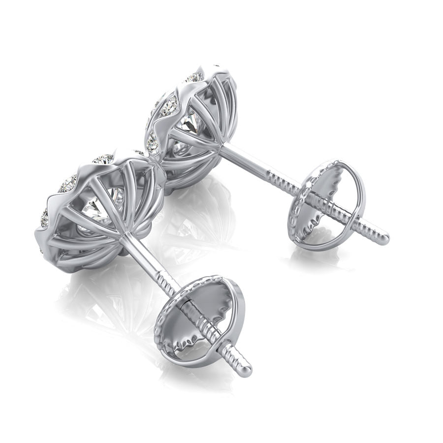 Halo Stud Earrings - Jewelry Exchange Center