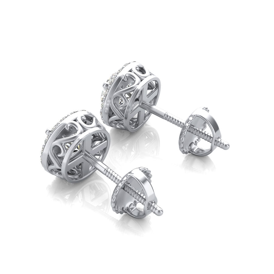 Halo Stud Earrings - Jewelry Exchange Center
