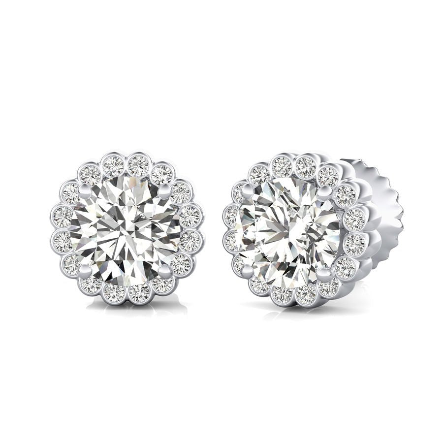 Halo Stud Earrings - Jewelry Exchange Center