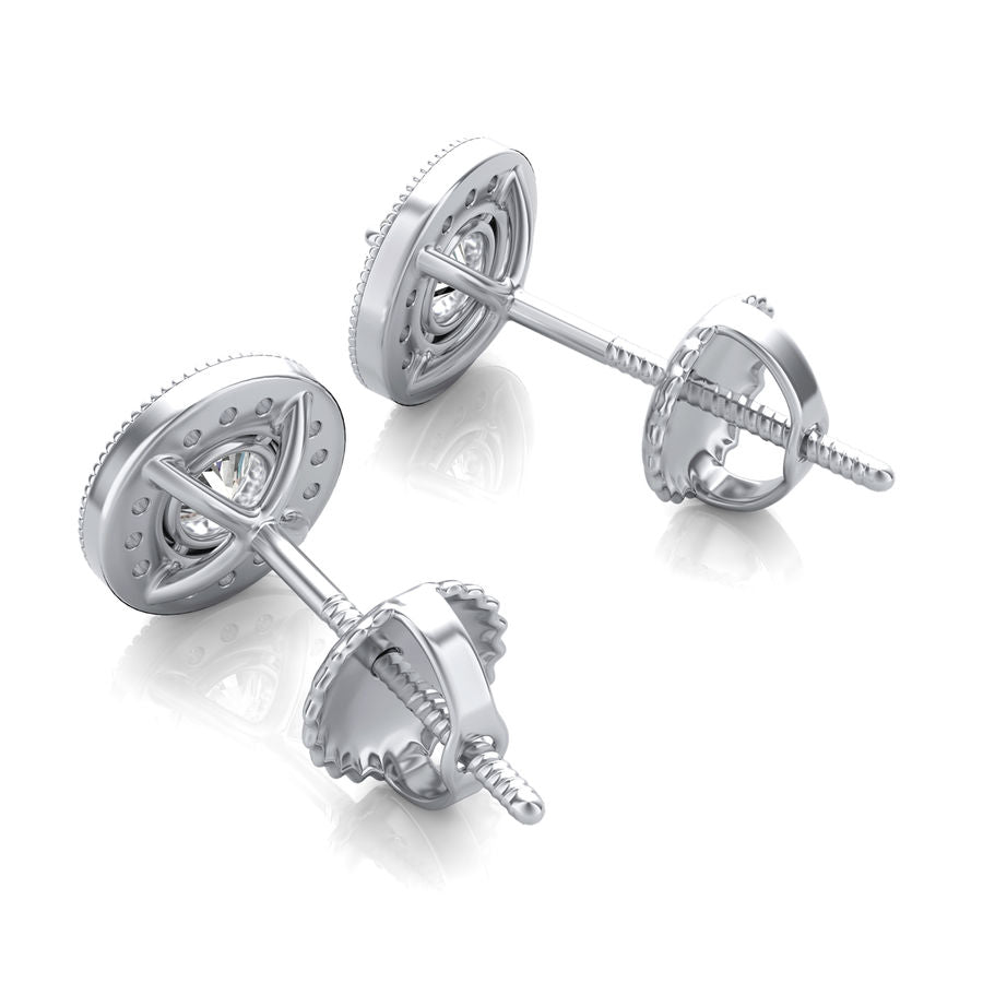 Halo Stud Earrings - Jewelry Exchange Center