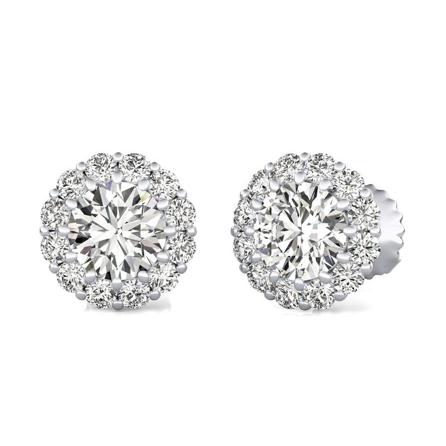 Halo Stud Earrings - Jewelry Exchange Center
