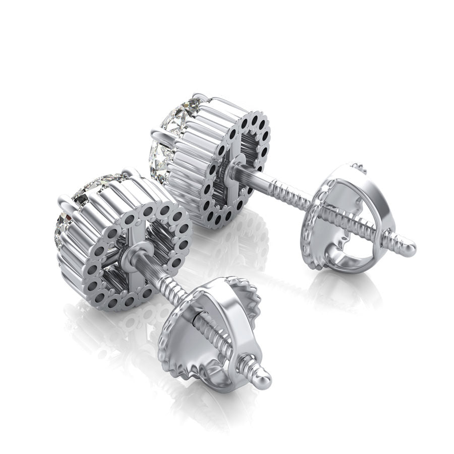 Halo Stud Earrings - Jewelry Exchange Center