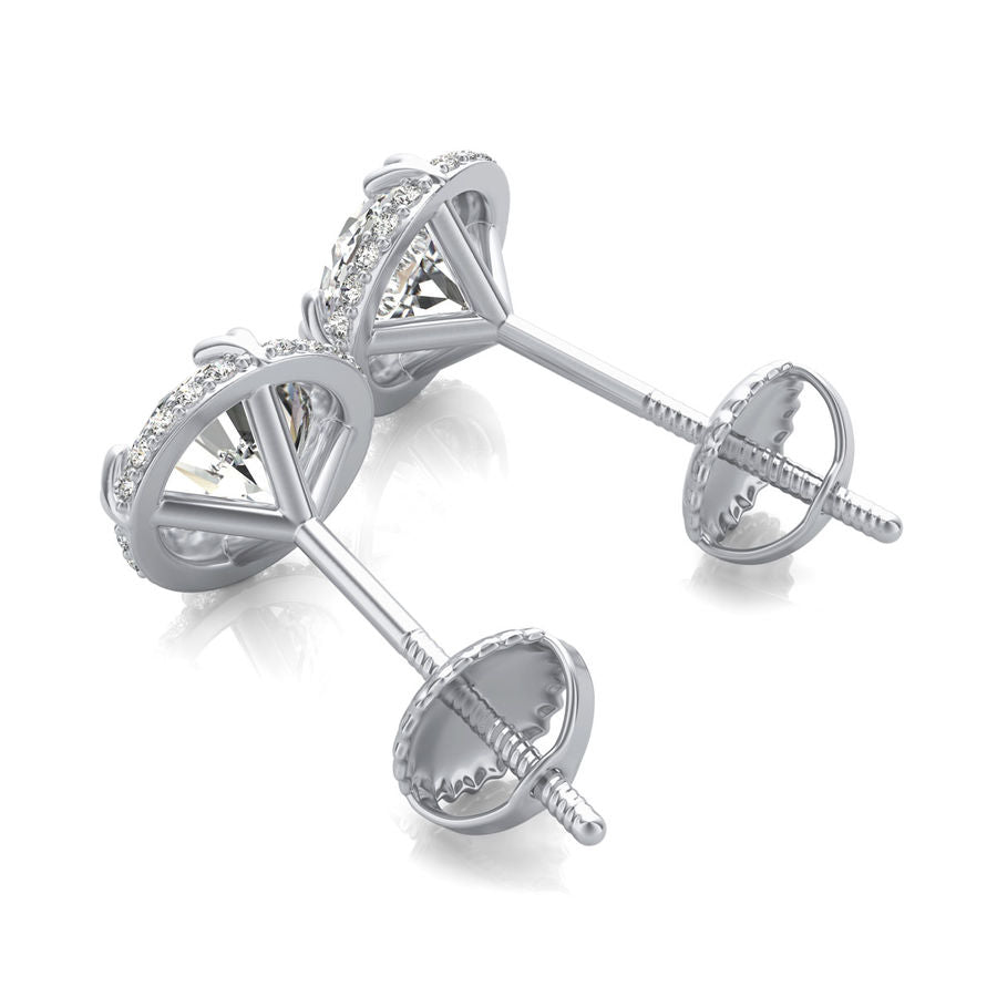 Halo Stud Earrings - Jewelry Exchange Center
