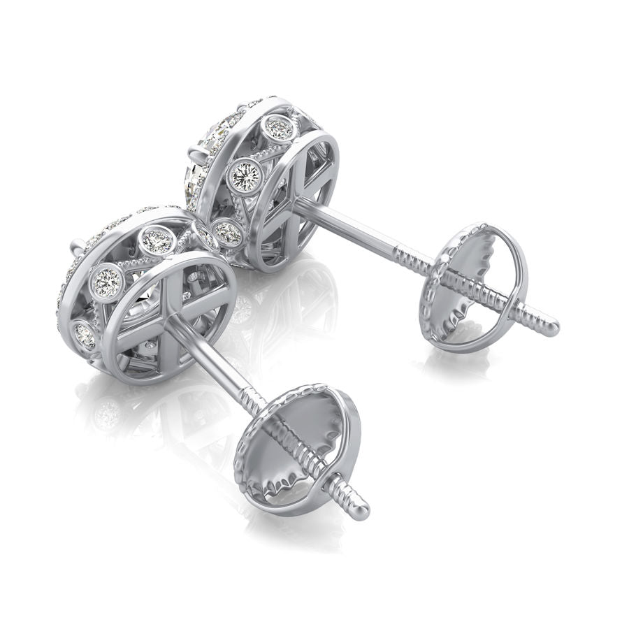 Halo Stud Earrings - Jewelry Exchange Center
