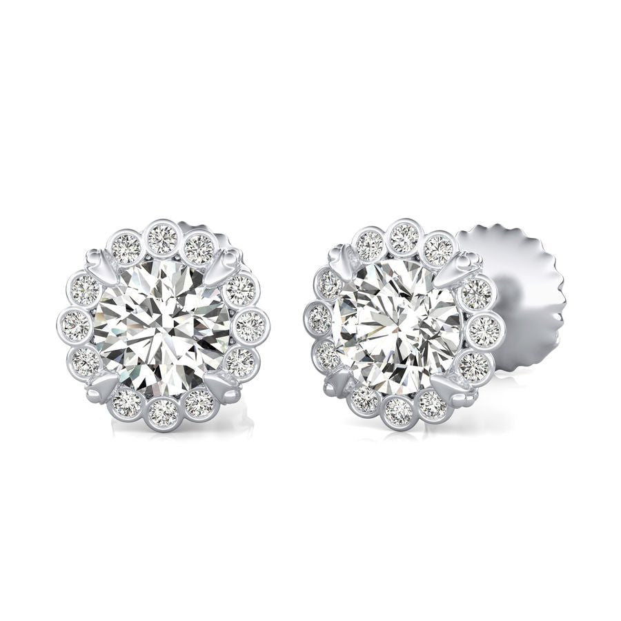 Halo Stud Earrings - Jewelry Exchange Center