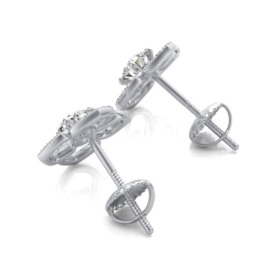 Halo Stud Earrings - Jewelry Exchange Center