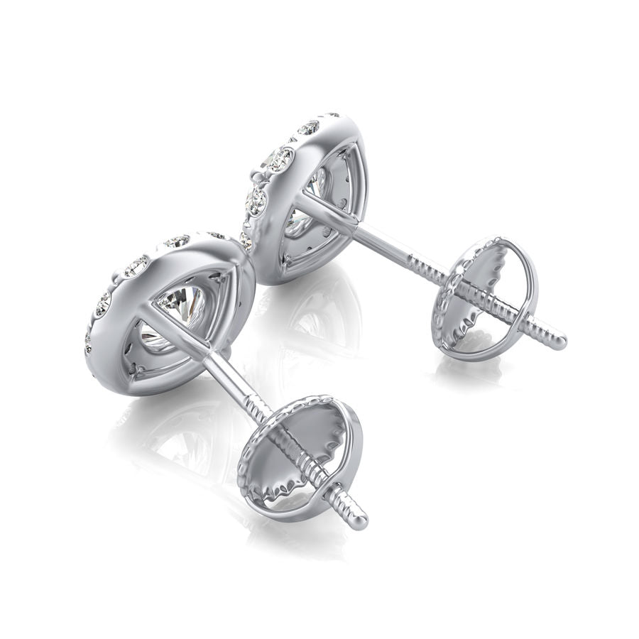 Halo Stud Earrings - Jewelry Exchange Center