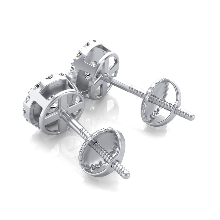 Halo Stud Earrings - Jewelry Exchange Center