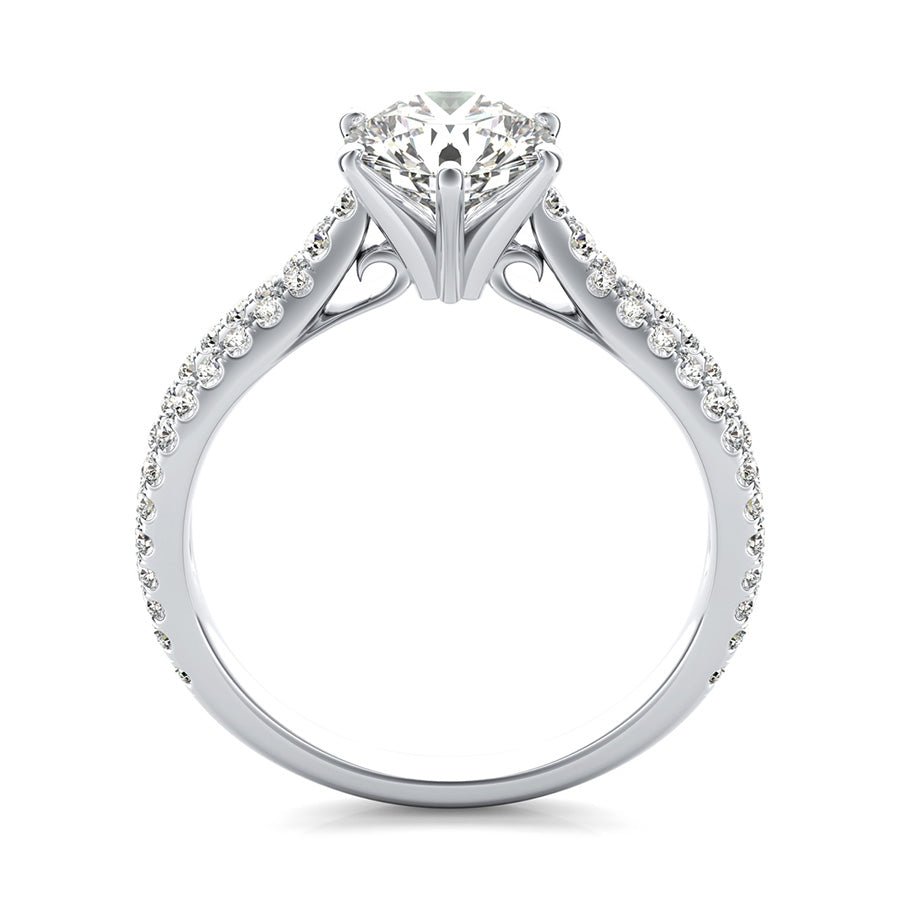 Infinity Split Engagement Ring With Scroll On The Side - Jewelry Exchange Center