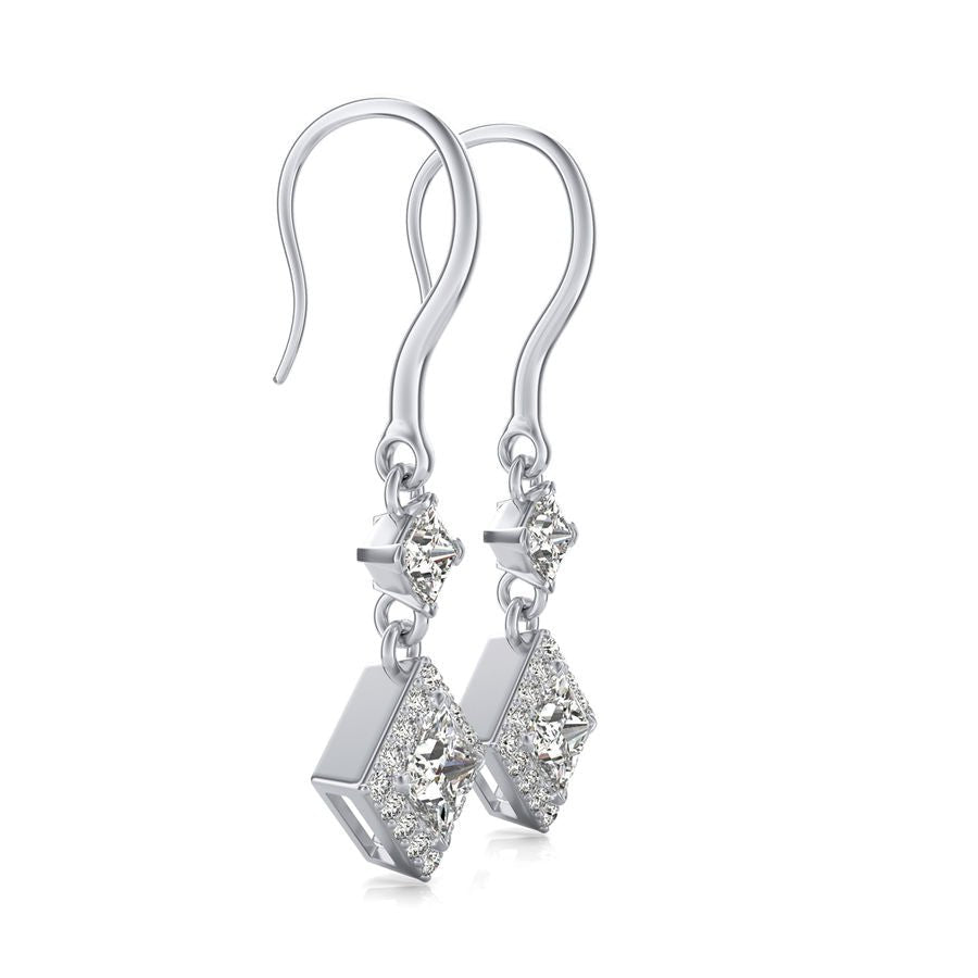 Lever Back Halo Earrings - Jewelry Exchange Center