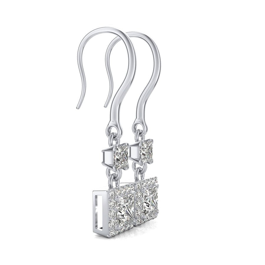 Lever Back Halo Earrings - Jewelry Exchange Center
