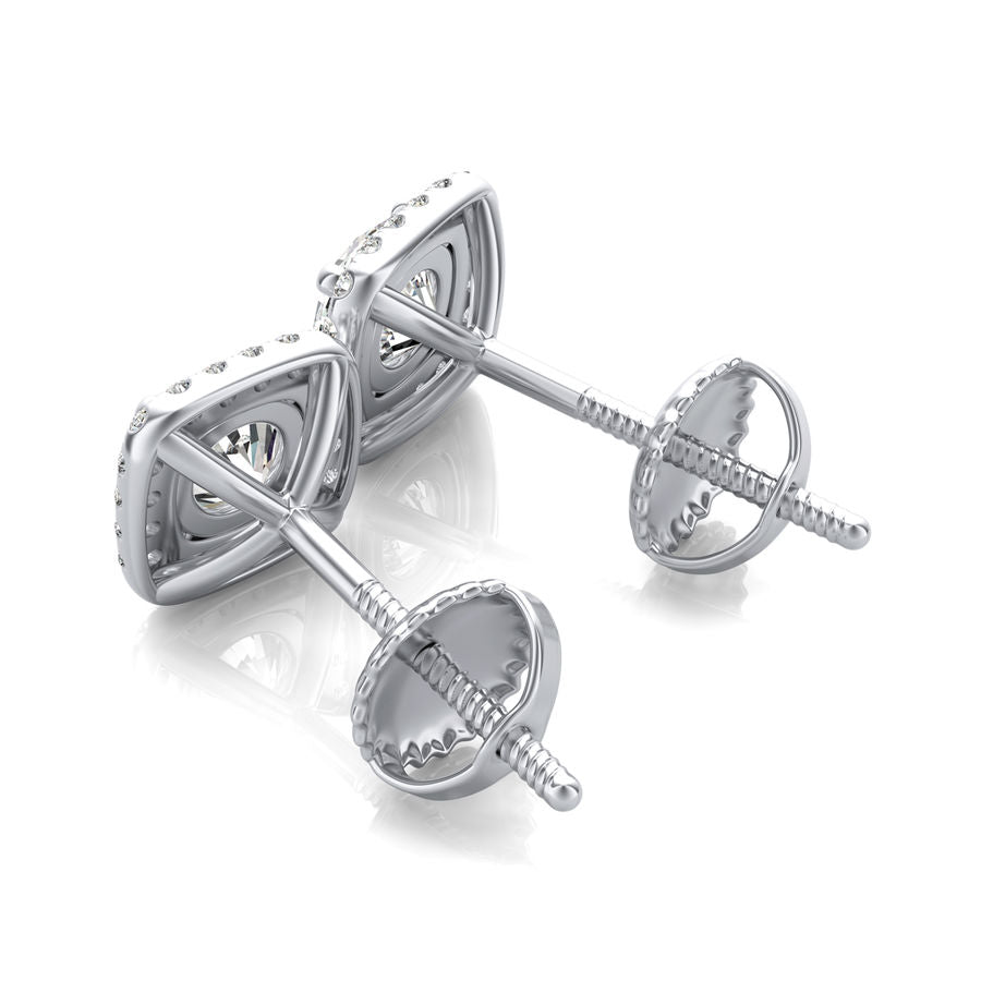 Martini Halo Stud Earrings - Jewelry Exchange Center