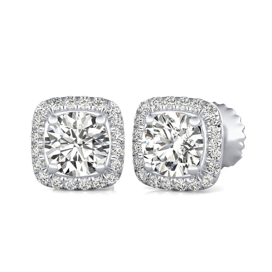 Martini Halo Stud Earrings - Jewelry Exchange Center