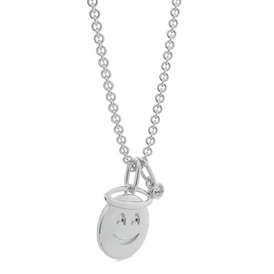 Angel Emoji Disc Pendant - Jewelry Exchange Center