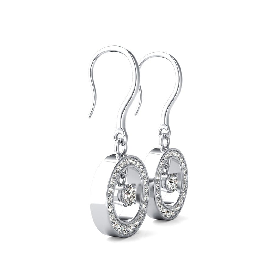 Open Circle Dangling Earrings - Jewelry Exchange Center
