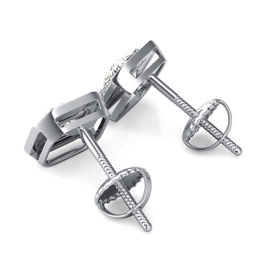 Pave Halo Earrings - Jewelry Exchange Center