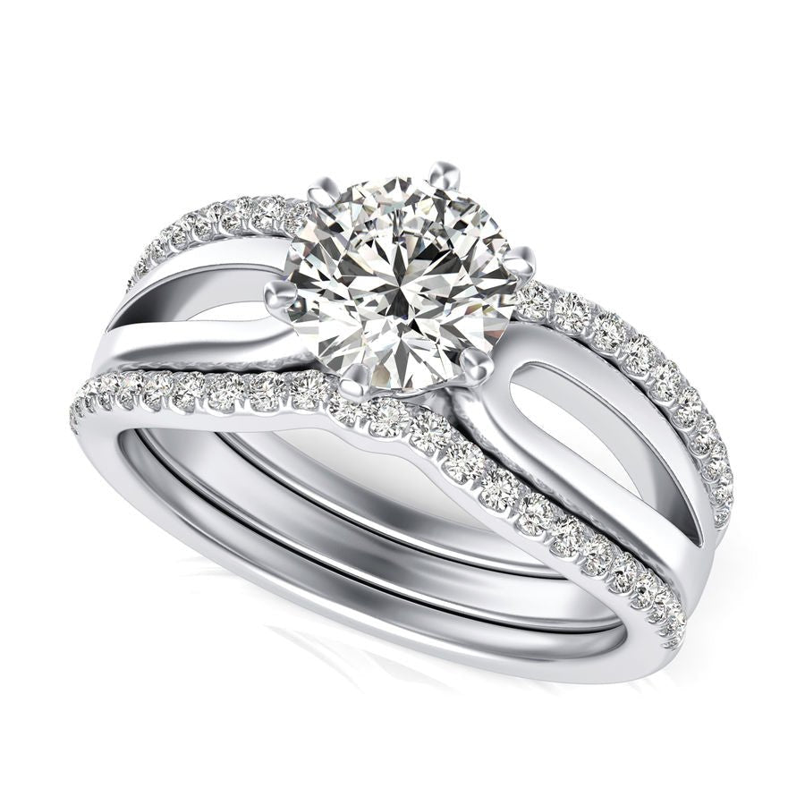Solitaire Engagement Ring With Matching Band - Jewelry Exchange Center