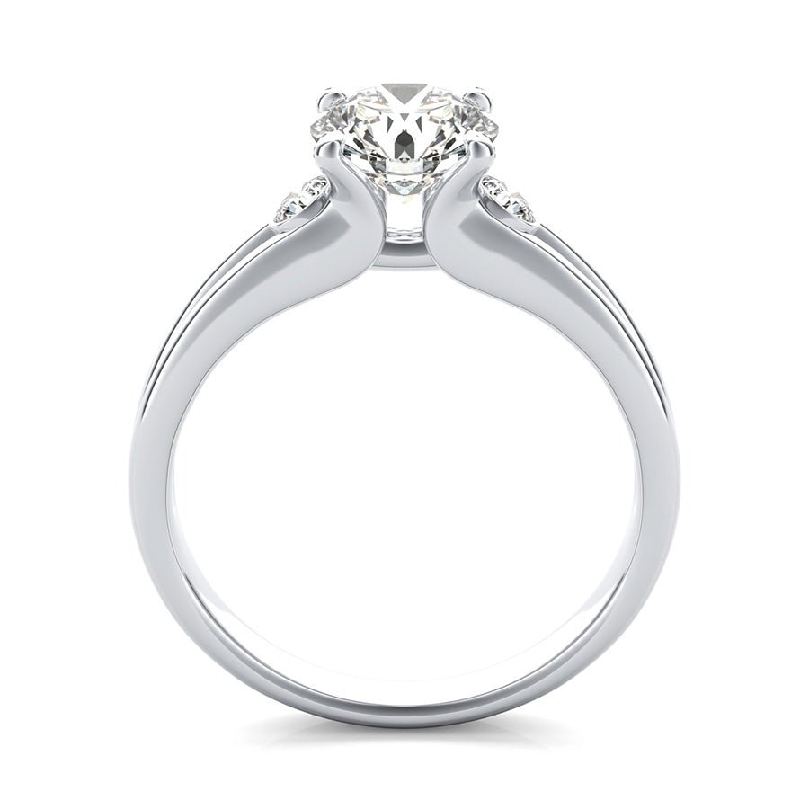 Taj Three Stone Engagement Ring - Jewelry Exchange Center