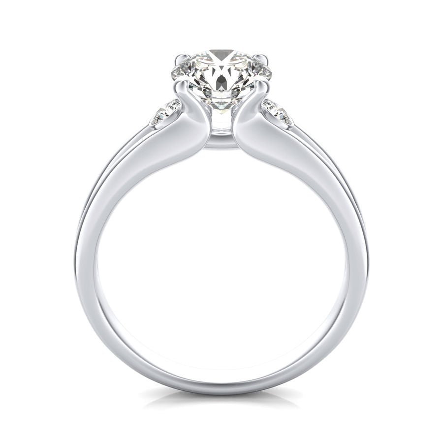 Three Stone Engagement Ring - Jewelry Exchange Center