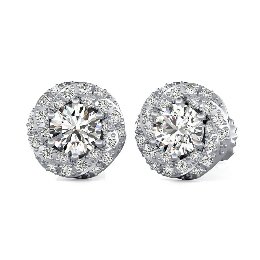 Twirl Halo Earrings - Jewelry Exchange Center