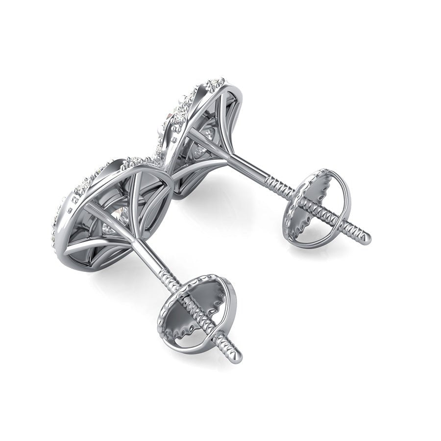Twirl Halo Earrings - Jewelry Exchange Center