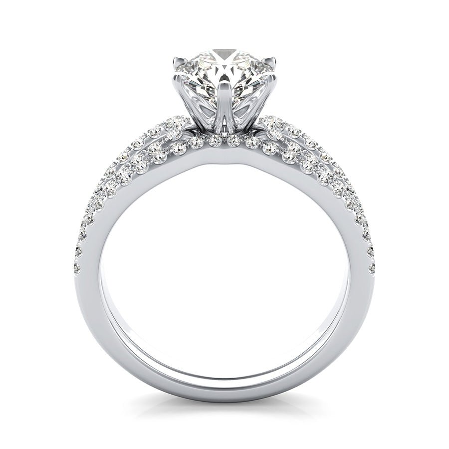 Victoria Royal Infinity Split Engagement Ring With Matching Band - Jewelry Exchange Center